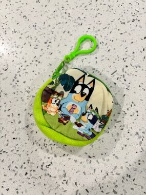 Plush Cartoon Character Keychain Coin Pouch - Green